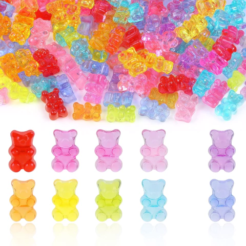 Mini Ositos Acrílicos Translúcidos - x10 unidades - comprar online