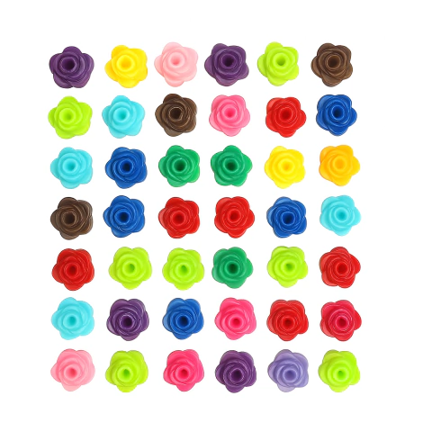 Set x5 Florcitas de Resina Multicolor - comprar online