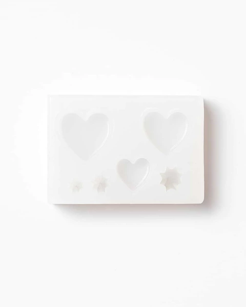 Mini molde para charms corazon y estrellas - comprar online