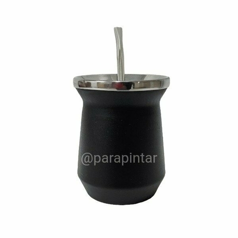 Mate termico de acero "stanley" negro