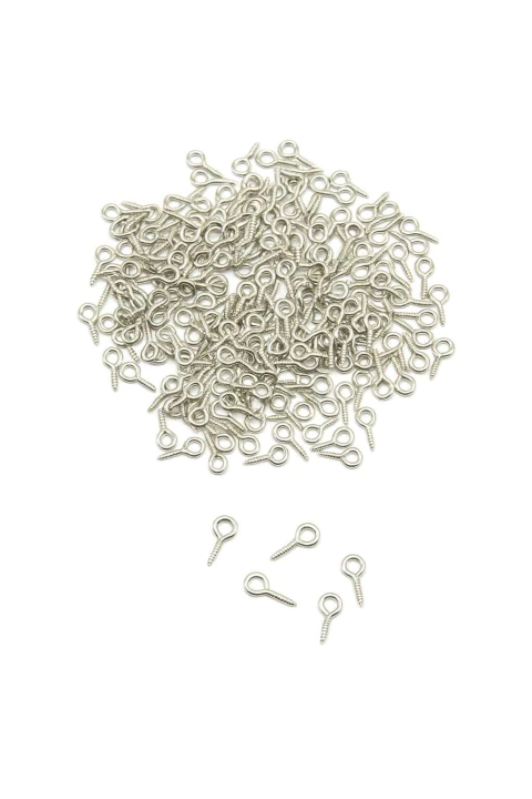 Ganchitos Tornillo Plateados para Bisutería x20gr - comprar online