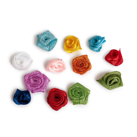 Mini Rosas de Cinta – Surtidas x 20 unidades