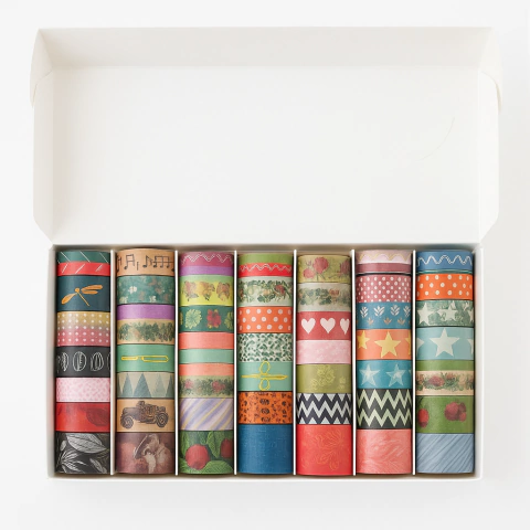 Caja de Washi Tapes – 60 diseños únicos - comprar online