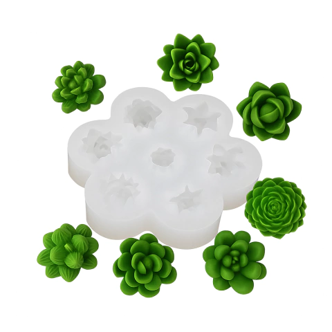 Molde de Silicona Suculentas Premium
