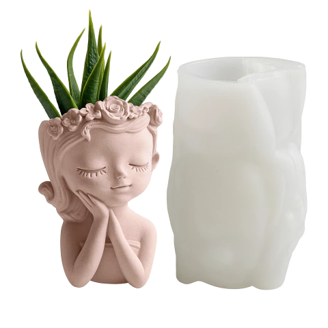 Molde silicona Maceta Dora