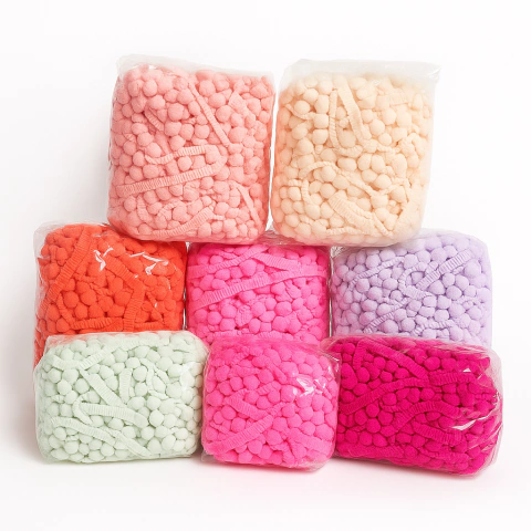 Cinta Pompones de Colores – Se vende por metro