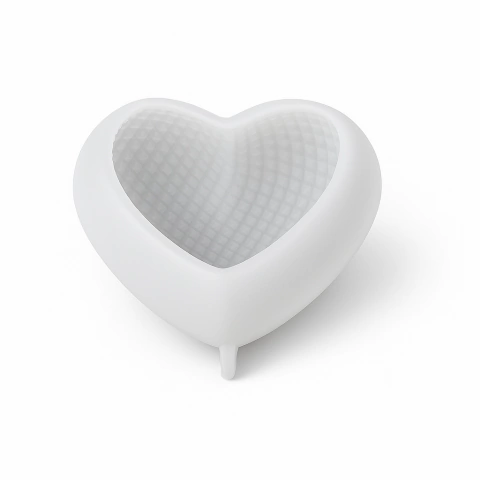 Molde de silicona corazón texturado