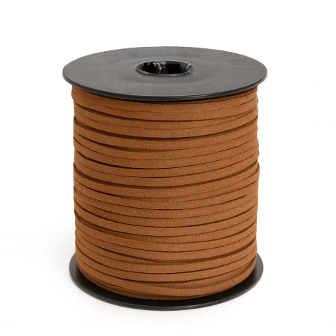 Tira de gamuza sintética marrón – 3 mm de ancho Por Metro