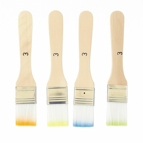 Pincel de Madera con punta de color