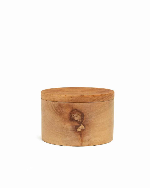 Cuenco de algarrobo con tapa de 8 cm OUTLET