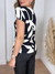 Blusa Mariana Preta Estampada - comprar online