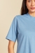 Camiseta Feminina Minimalista Taciane - Azul - loja online