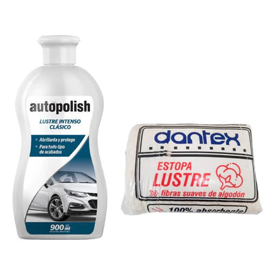 AUTOPOLISH LUSTRE INTENSO CLASICO + ESTOPA 350GR - comprar online