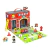 Tooky Toy Caja Estación Bomberos Playset De Madera 18pzs