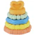 Set De Juego Para Bebe Apilar Encastrar Bañera Ensarte Goma Color Pastel Baby Favorite - tienda online