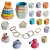 Set De Juego Para Bebe Apilar Encastrar Bañera Ensarte Goma Color Pastel Baby Favorite - comprar online