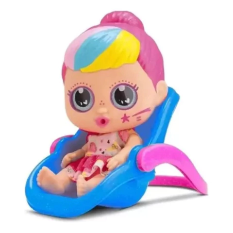 Muñeca En Coche De Paseo Diver Toys Glitter