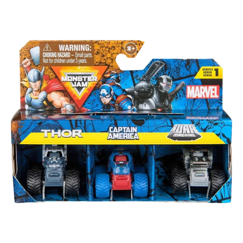 Monster Jam Set De 3 Mini Vehículos Marvel 58795 - Jugueterias Santa Claus