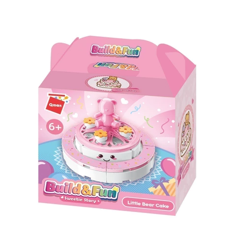 Qman Bloques Build & Fun Little Bear Cake 12 Piezas