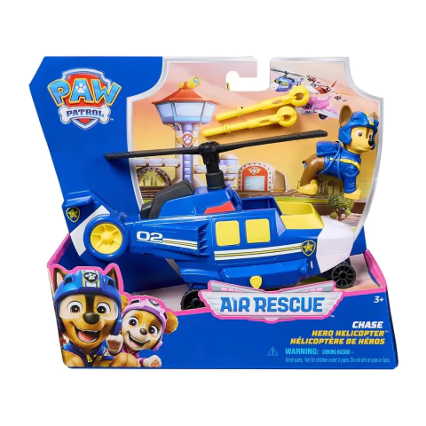 Paw Patrol Figura Con Vehiculo Rescate Aereo Air Rescue Chase - comprar online