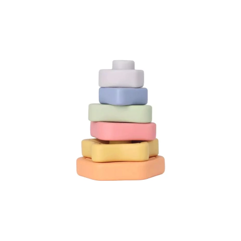Apilando Formas Geometricas 6 Piezas De Colores Y Formas Baby Favorite