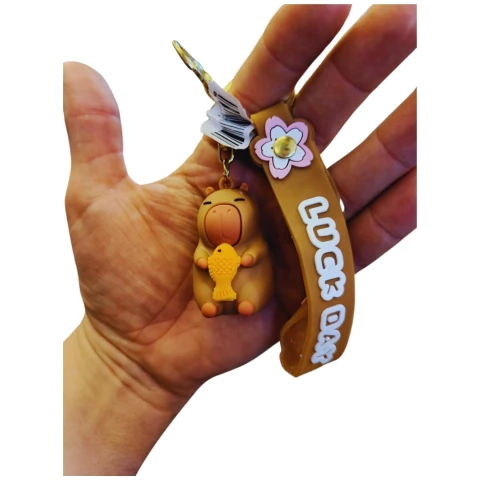 Llavero Capibara/Carpincho con Pescado