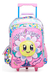 Chimola Mochila Con Carro Flower 18 Pulgadas Bt85 Color Rosa