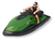 Jet Ski Moto De Agua Vehículo A Radio Control 20cm Color Verde en internet