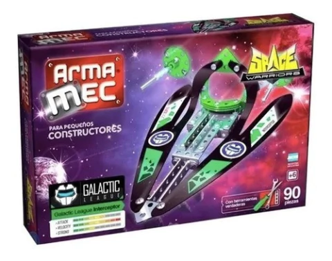 Set Construccion De Metal Arma Mec 90 Piezas Space Warriors