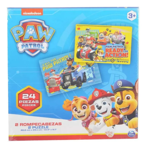 Rompecabeza Puzzle Paw Patrol X2 24 Piezas Spin Master
