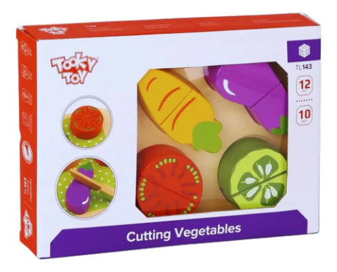 Juego Didáctico Cortando Verduras De Madera Tooky Toy