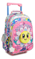 Chimola Mochila Con Carro Flower 16 Pulgadas Color Rosa