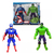 Muñecos Articulados Marvel Capitan America + Hulk 23cm