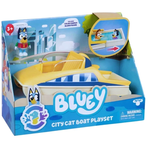 Bluey City Car Boat Playset Lancha Cambio De Color C/ Figura - comprar online