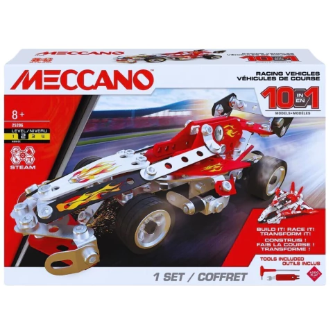 Meccano Auto Carrera Metal 10 Modelos 225 Piezas 225 - comprar online