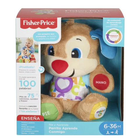 Peluche Fisher Price Perrito Aprende Conmigo C/sonido Y Luz