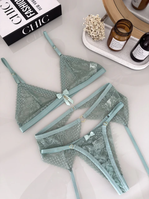 Conjunto Charmosa Verde Téos