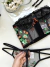 Corset Tatá Preto com Laranja e Verde - Alça Removível - comprar online