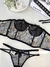 Corset Tatá Preto com Azul e Dourado - Alça Removível - Rendere