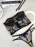 Corset Tatá Preto com Azul e Dourado - Alça Removível