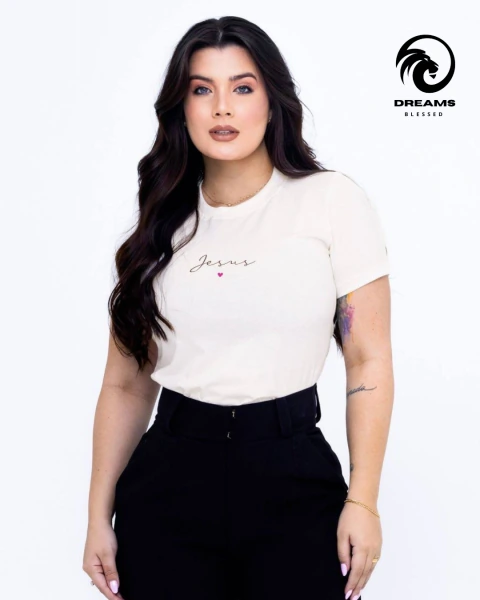 T-SHIRT FEMININA - JESUS MINIMALISTA