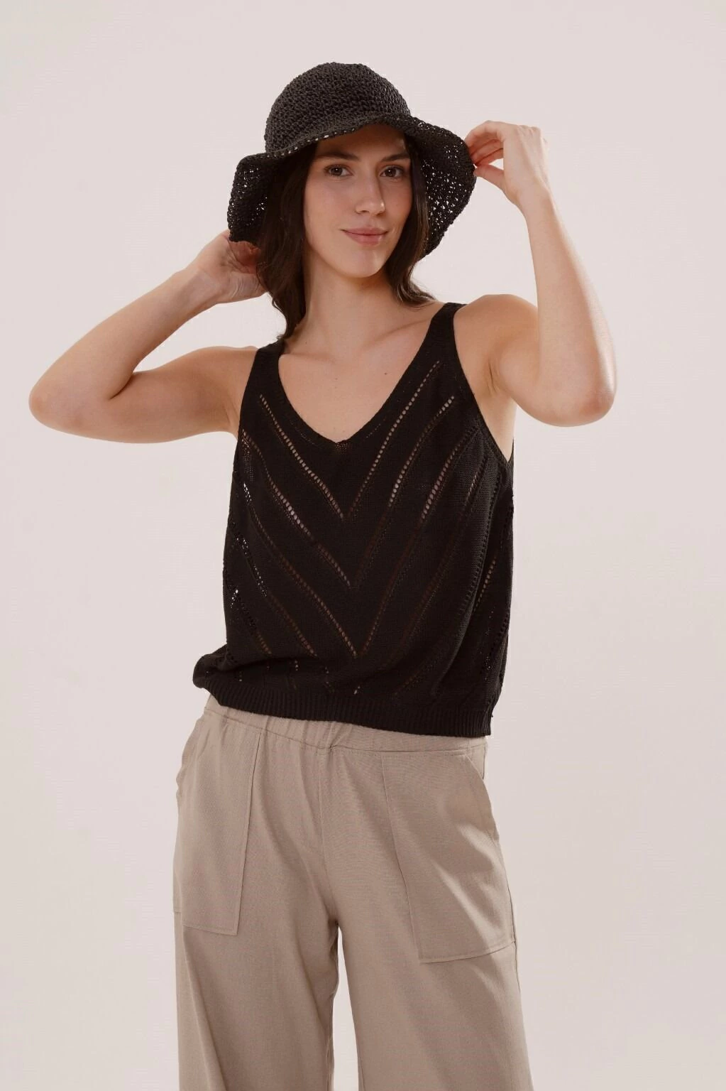 Musculosa Scala Tejida