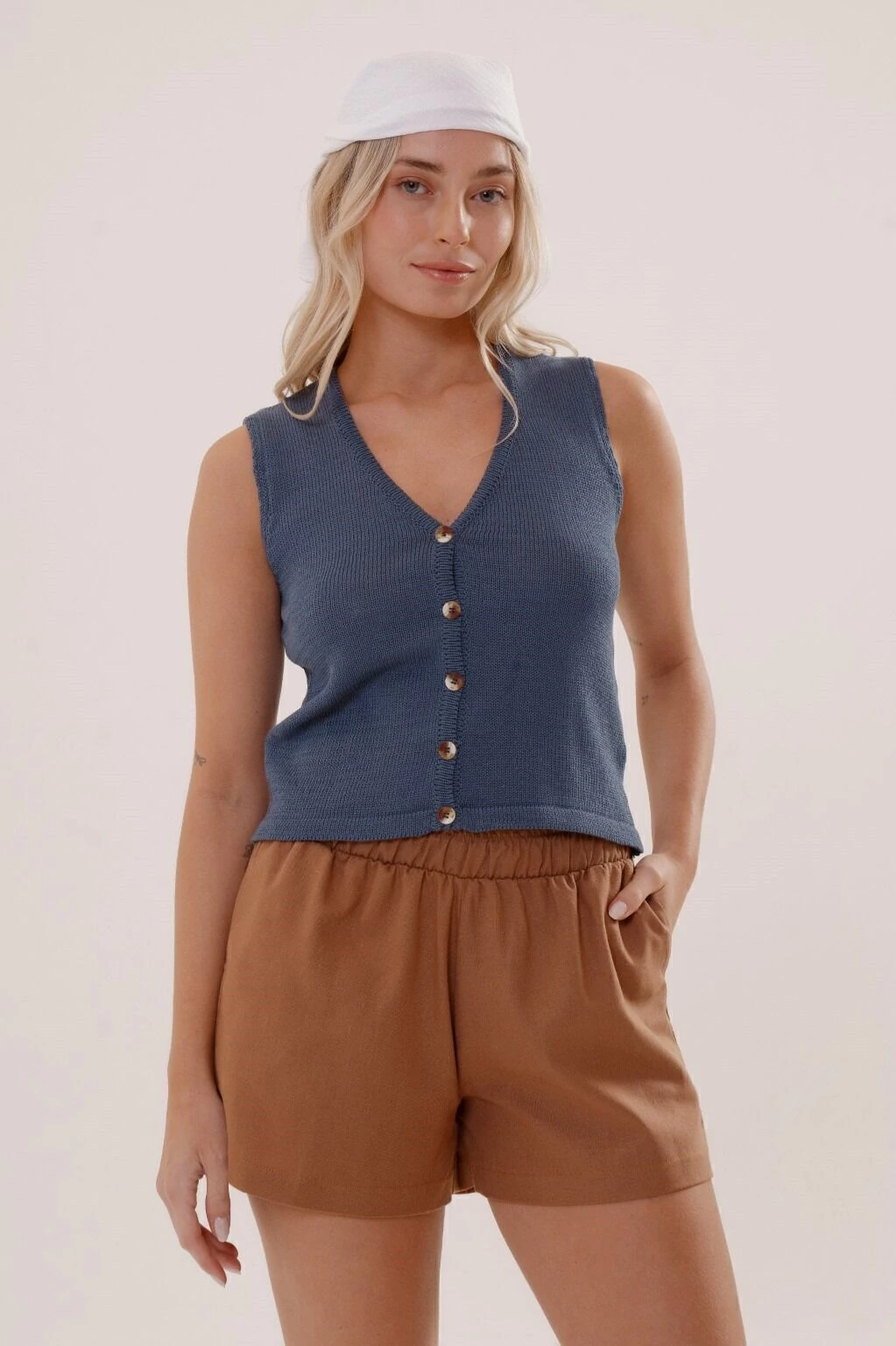 Chaleco Praiano tejido