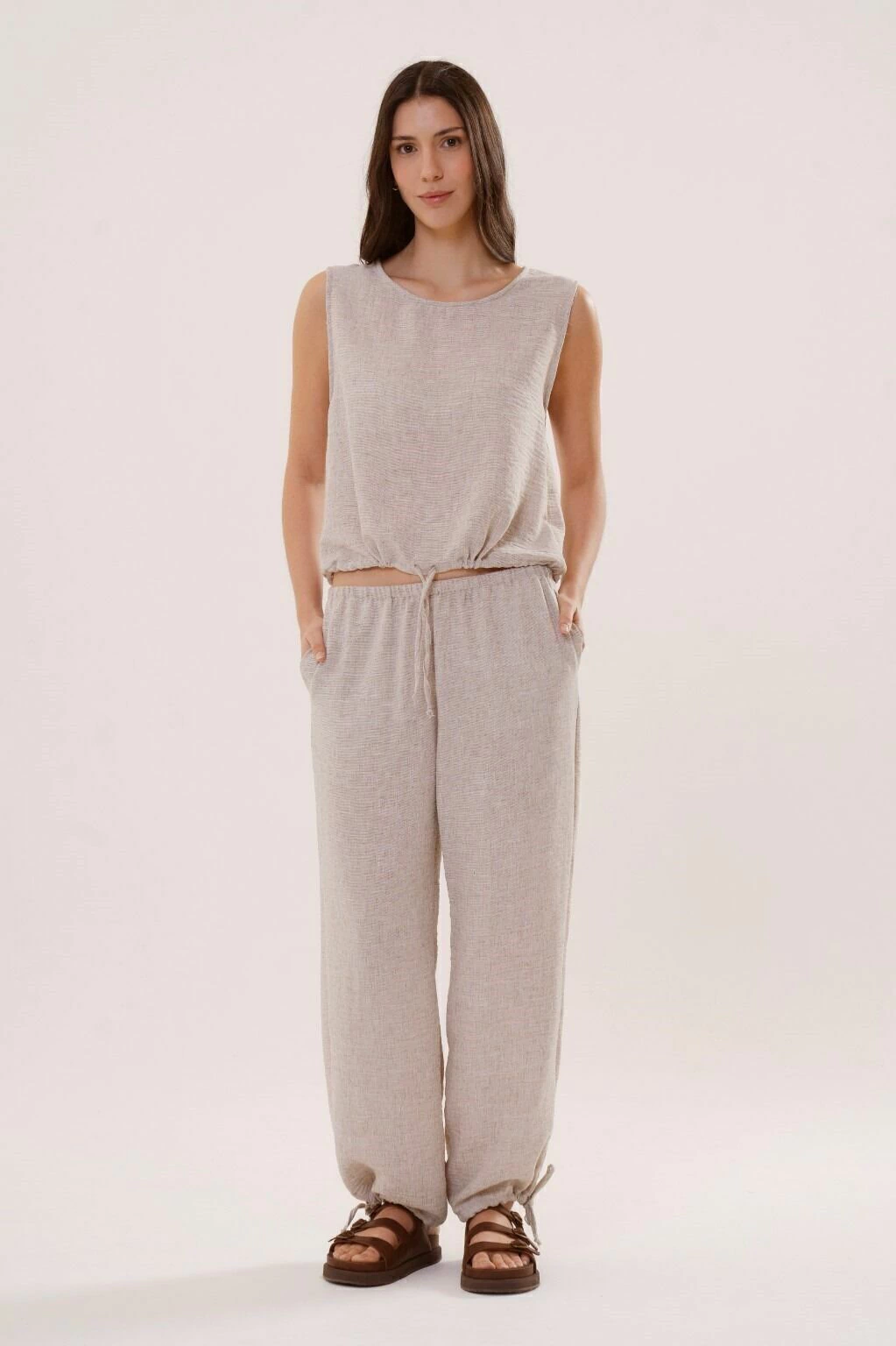 Pantalón Ortensia de lino - comprar online