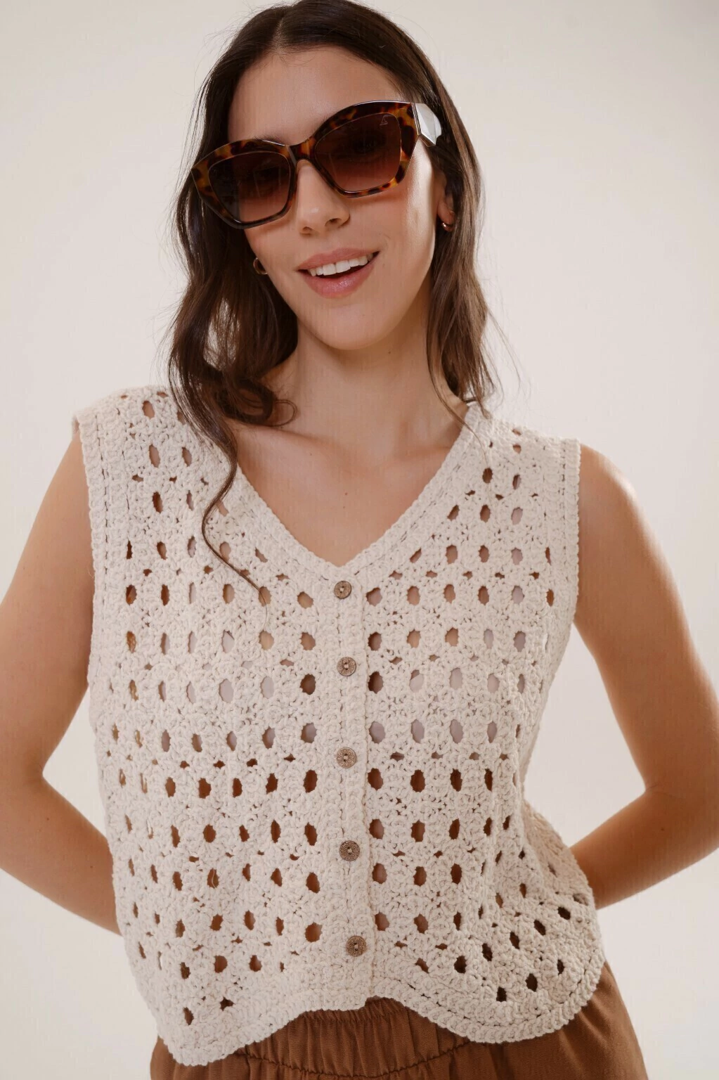 Chaleco Gennaro crochet - comprar online