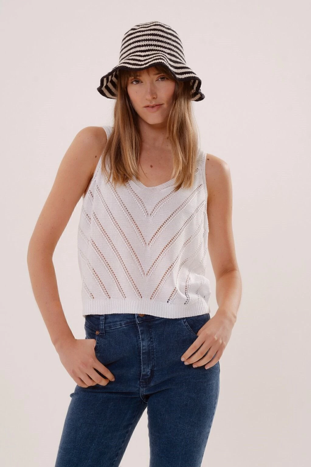 Musculosa Scala Tejida