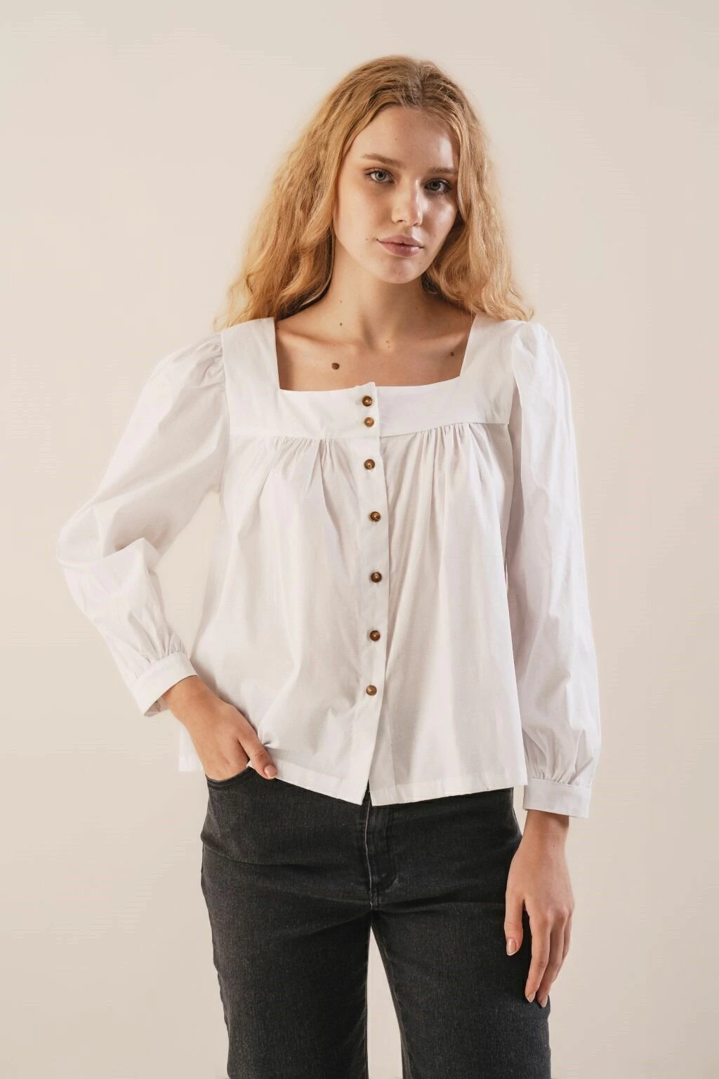 Camisa de poplin Agapanto - comprar online