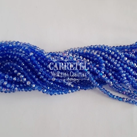 Cristal de Roca 4mm Dona - Azul (423) - Aprox. 120 un. por Tira - comprar online