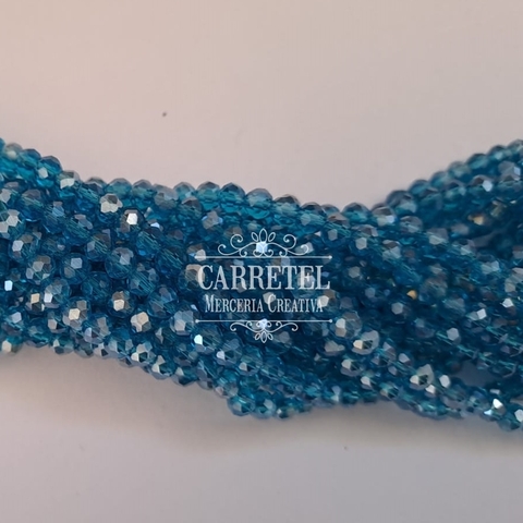Cristal de Roca 4mm Dona - Turquesa (420) - (Aprox. 120 un. por Tira) - comprar online