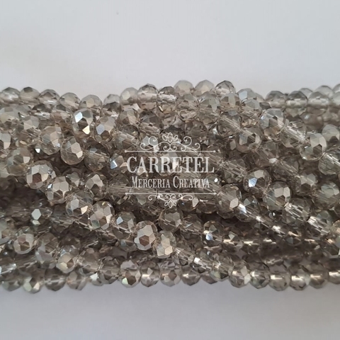 Cristal de Roca 6mm Dona - Gris (612) - (Aprox. 85 un. por Tira) - comprar online